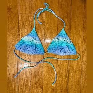 Scalloped Ombré Bikini Top